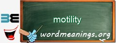 WordMeaning blackboard for motility